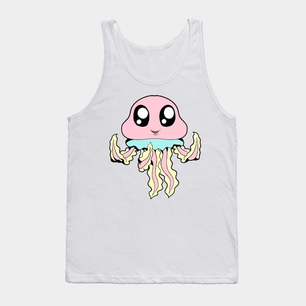 Kawaii jellyfish Tank Top by Modern Medieval Design